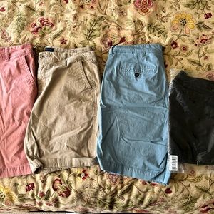 Lot Of 4 Aeropostale Stretch Classic Shorts 31w/9.5” Inseam